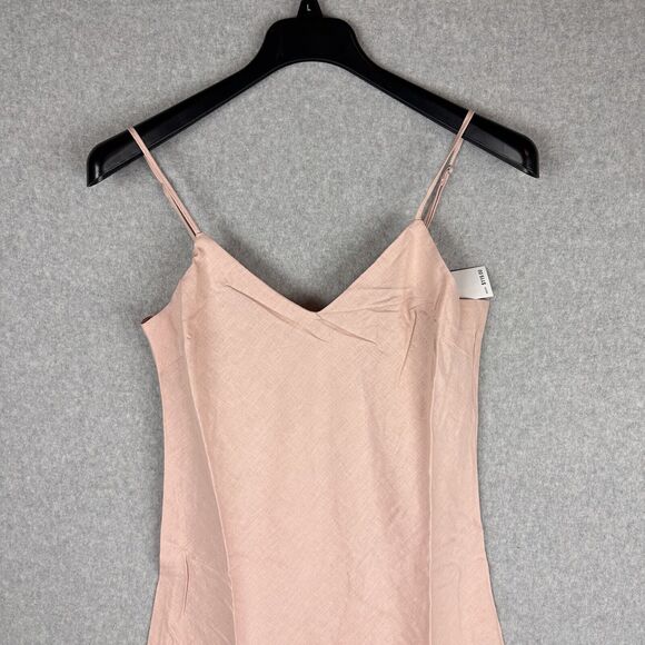 New BARE by Charlie Holiday Womans Large The Slip Dress Rose Pink Hemp Cotton - Picture 8 of 11